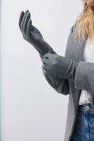 Leather Glove Cashmere Lining BLACK 4 BL LENGTH