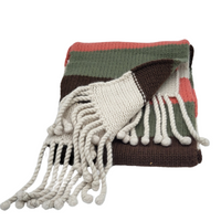 Cashmere Scarf, Chunky Colourblock with Chunky Fringes, OMG !