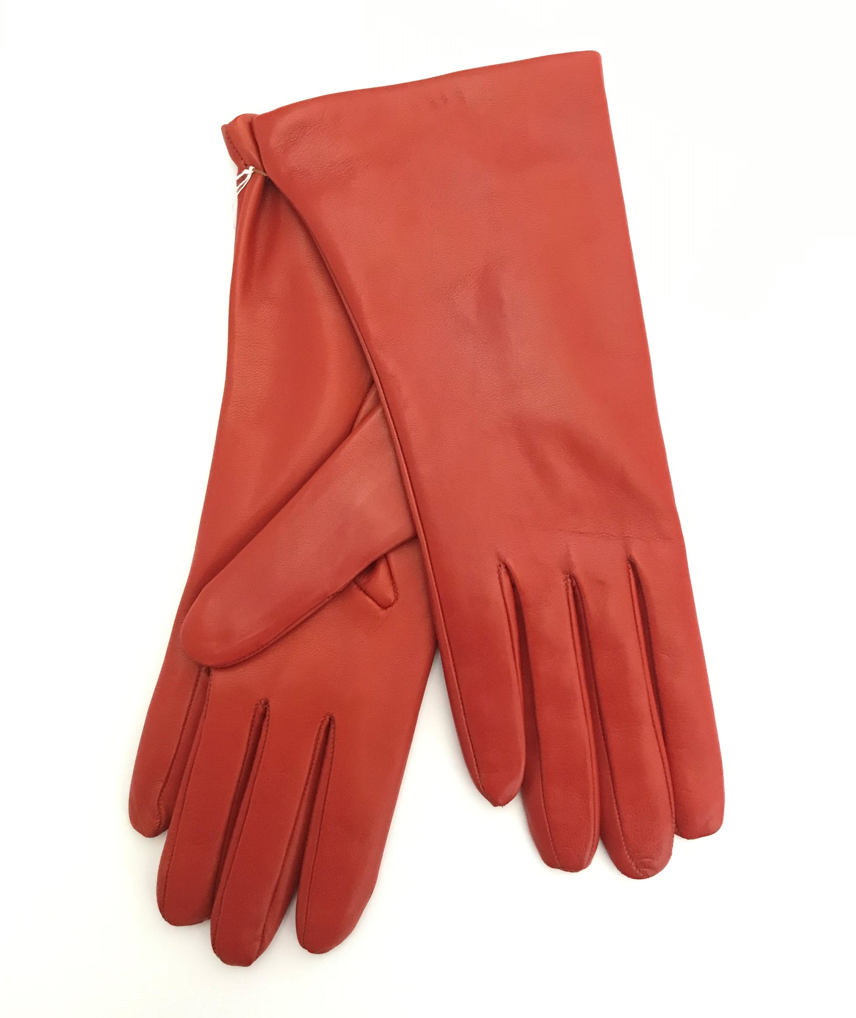 Leather Glove  Cashmere Lining ORANGE