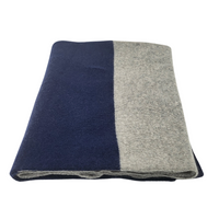 Cashmere  Colourblock scarf  for HIM,   Grey/Navy