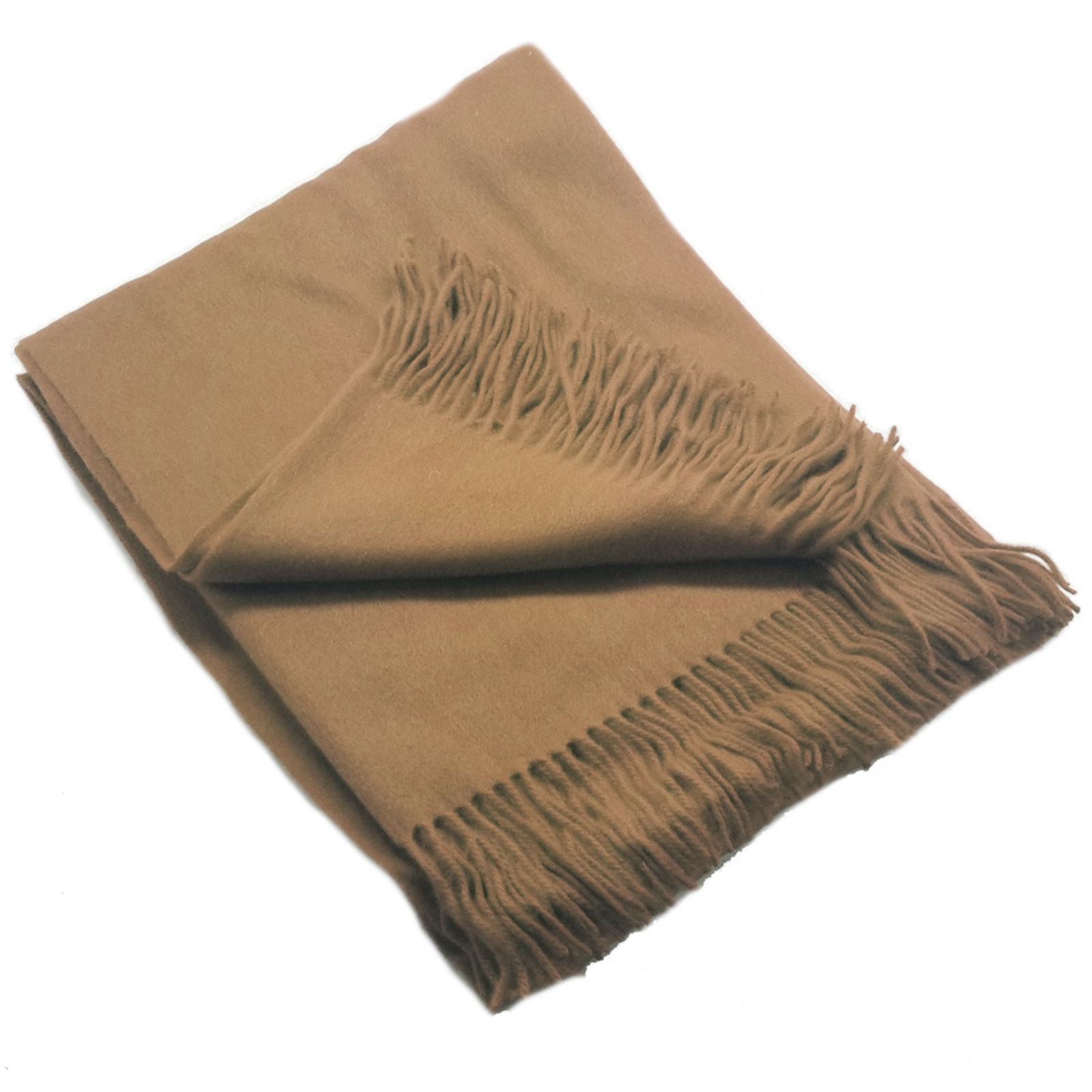 Cashmere Blanket Throw With Fringes