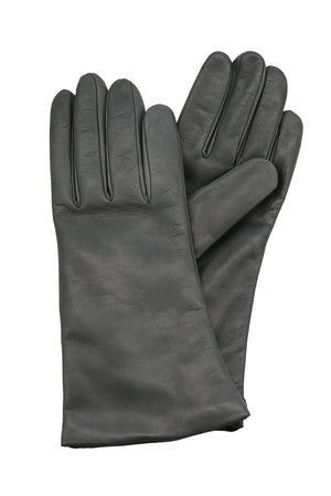 Leather Glove with Cashmere Lining In IRON GREY