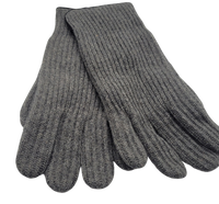 MENS   Cashmere knitted  glove , LINED, with Suede Piping