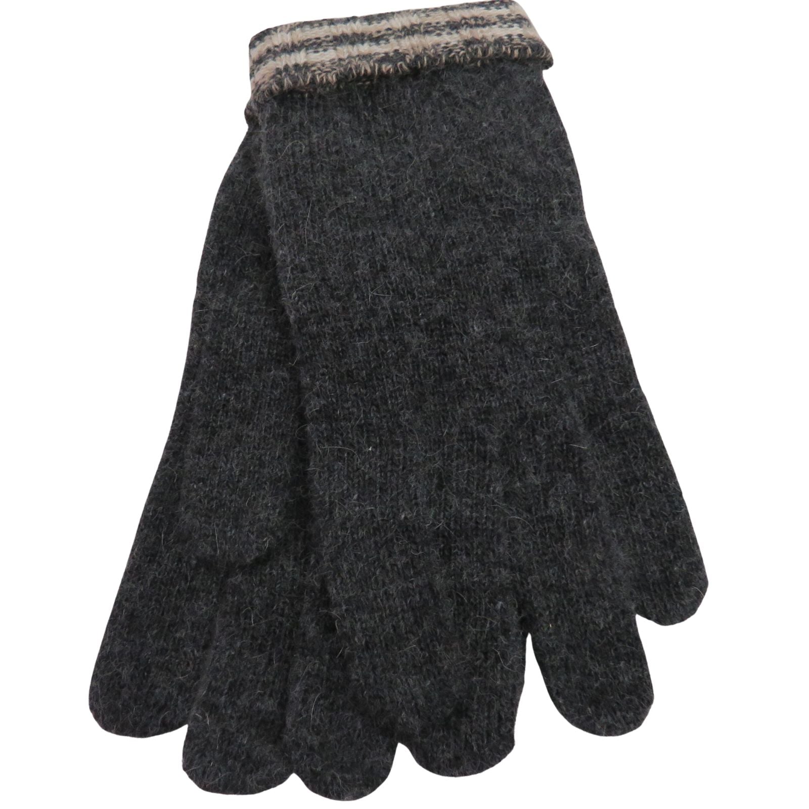 Knitted Glove with Oatmeal Cuff
