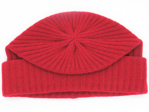 Cashmere hat with folded cuff, UNISEX