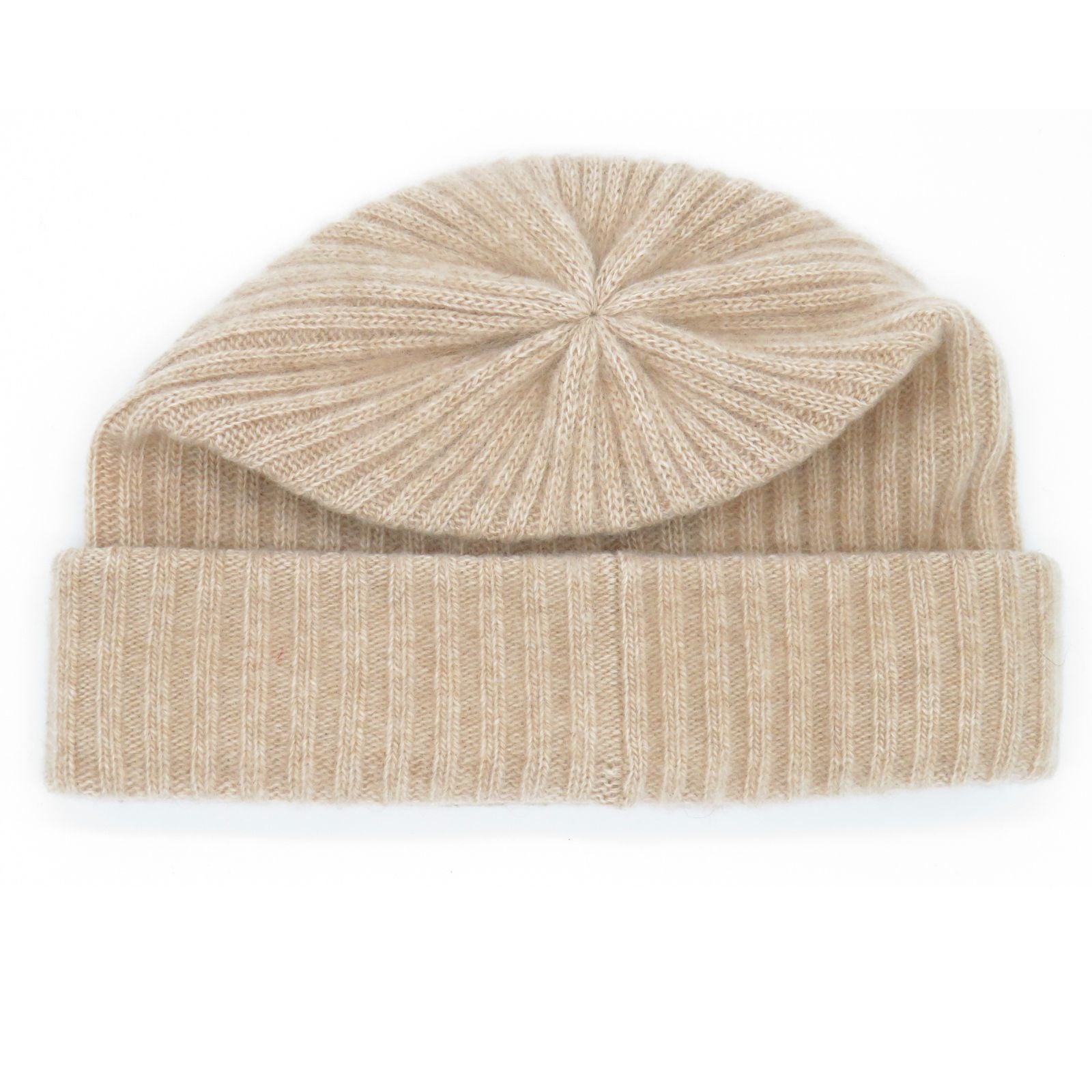 Cashmere hat, unisex fold over hat