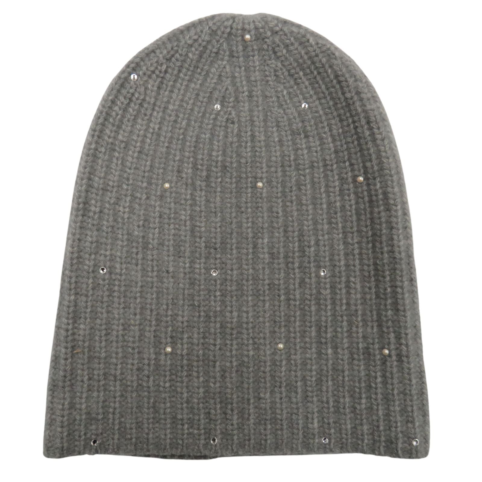 Rapper Hat, Light Heather Grey With Scattered Pearls