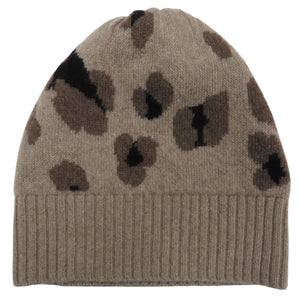 Slouchy Animal Knit Hat Nile Brown