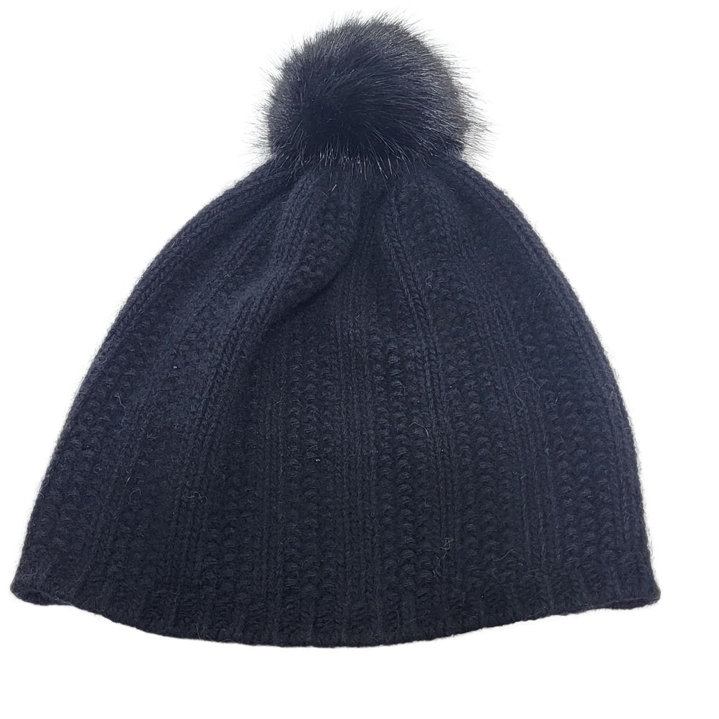 Cashmere RAPPER Unique Stitch with Faux Fur Pom – Portolano Canada