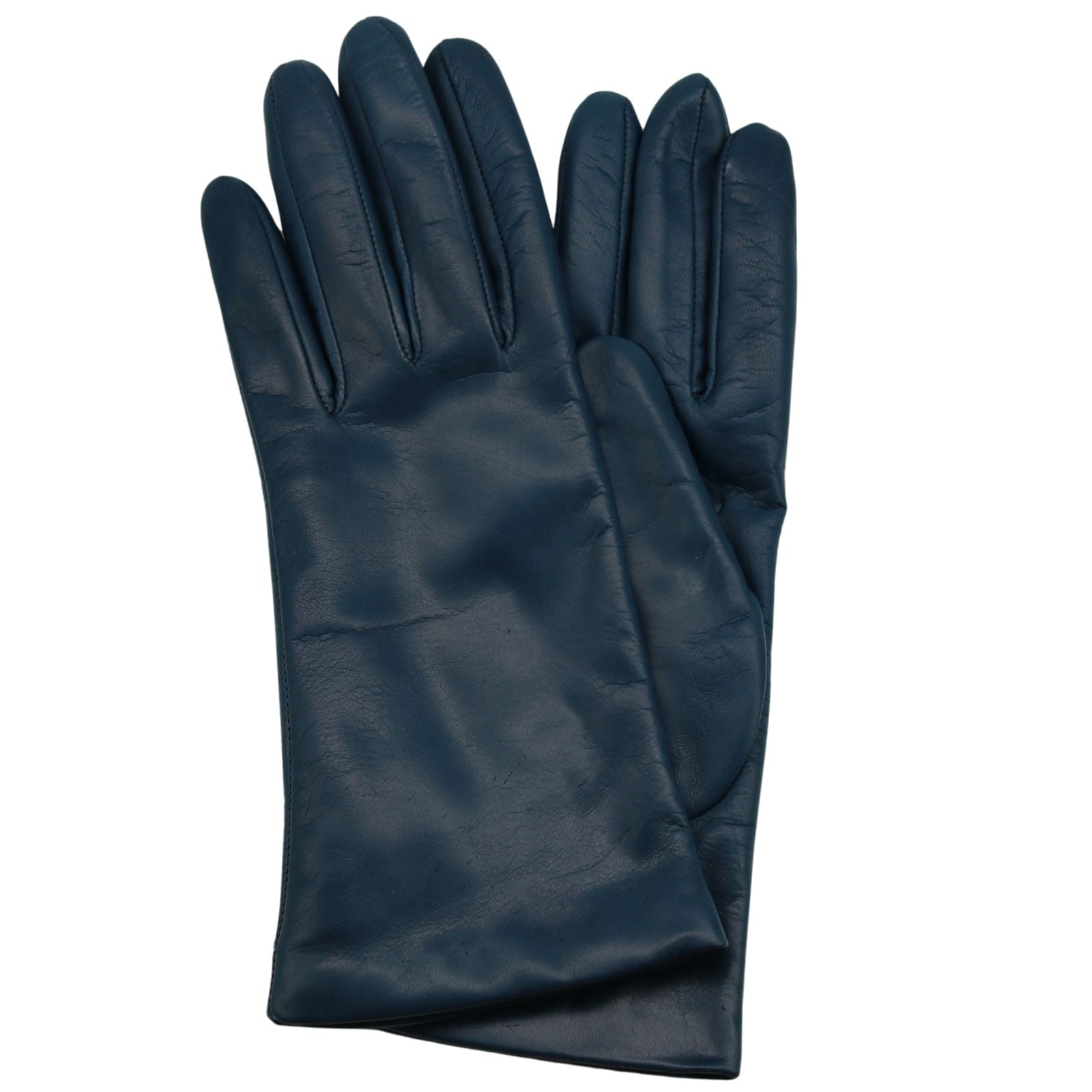 Leather Glove  Cashmere Lining DENIM BLUE