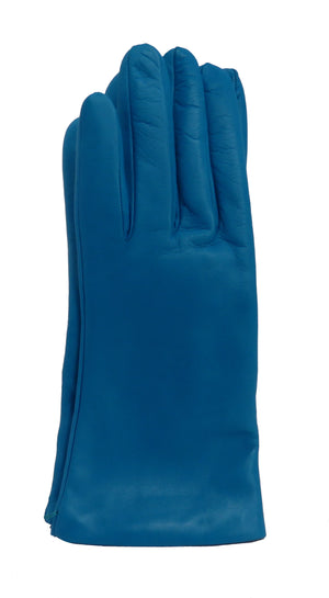 Leather Glove  with Cashmere Lining METHYL BLUE