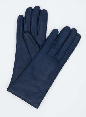 Leather Glove  Cashmere Lining  SAPPHIRE