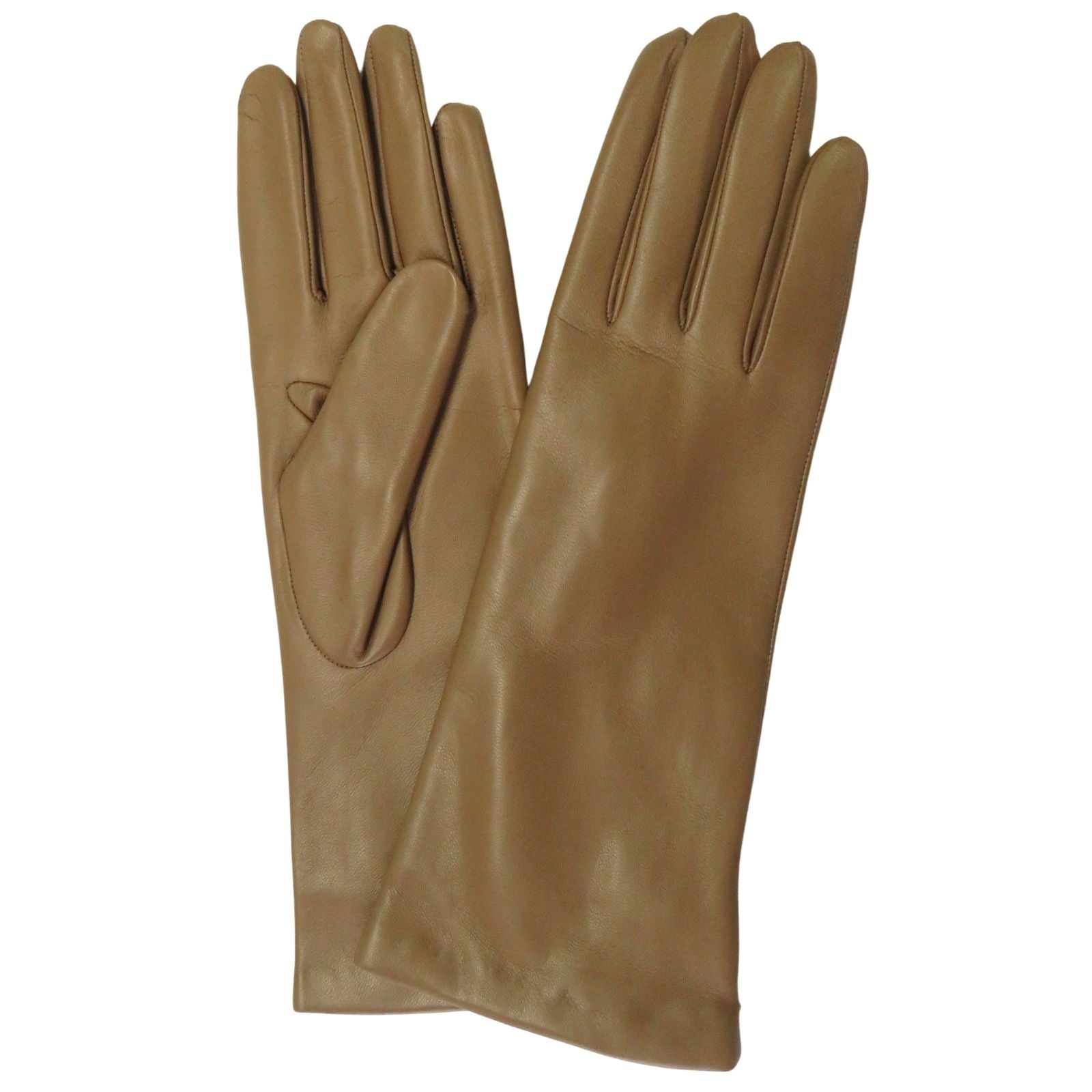 Leather Glove Cashmere Lining TAUPE 4 BL LENGTH