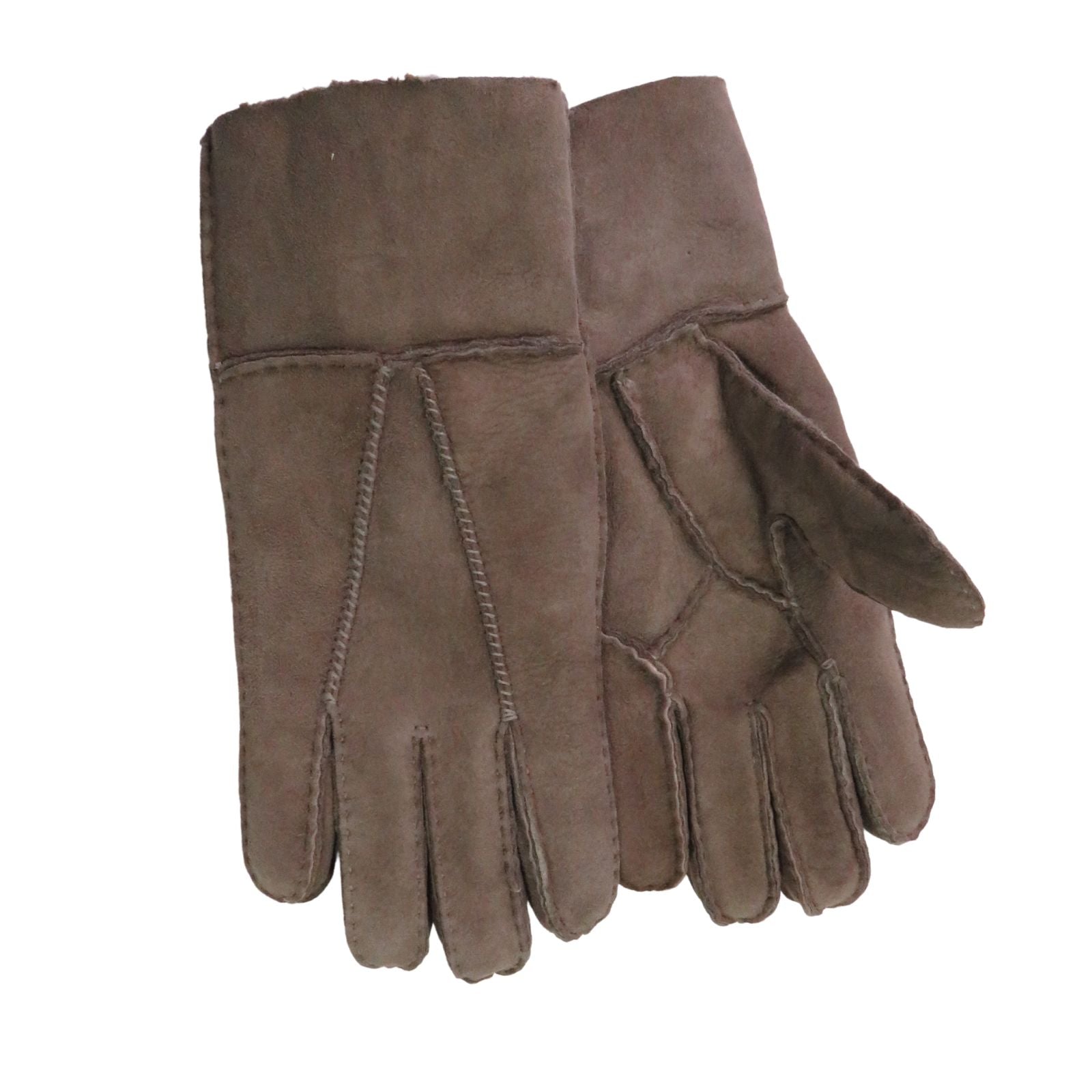 Women's Sheepskin Gloves, Our "Dogwalker" In Brown