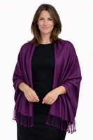 Plum Purple PASHMINA STOLE, 70% CASHMERE 30% SILK (Copy)