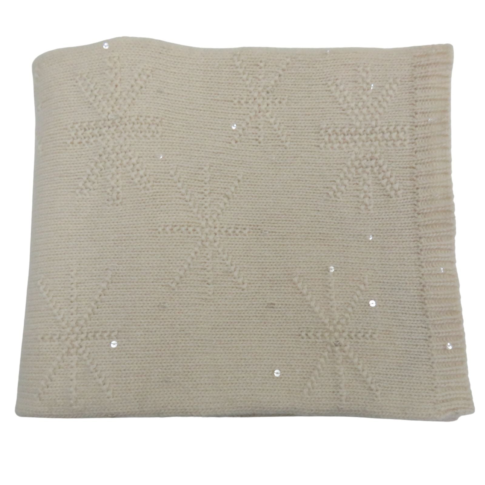 Cashmere Scarf 9x66" With Snowflakes and Sequins