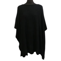 COZY TUNIC, 70% CASHMERE, ONE SIZE FITS ALL, BLACK