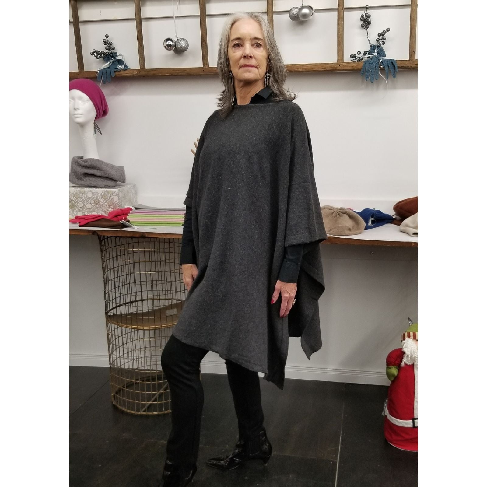 COZY TUNIC, 70% CASHMERE, ONE SIZE FITS ALL