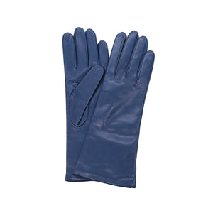 Leather Glove  Cashmere Lining CHINA BLUE