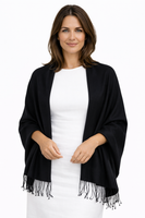 BLACK ESSENTIAL Pashmina Stole,  70 % Cashmere 30 % Silk