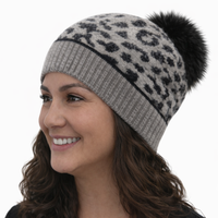 Cashmere  Hat, Animal Print