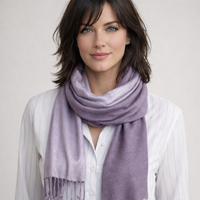 Cashmere Silk reversible woven  scarf