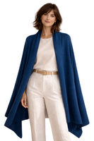 Cashmere knitted Travel  Wrap 36x80 Blanket wrap,  Sapphire
