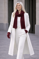 CASHMERE SCARF  10x72  ,  UNISEX,  BORDEAUX