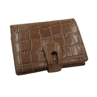 Leather Patent Croc Wallet