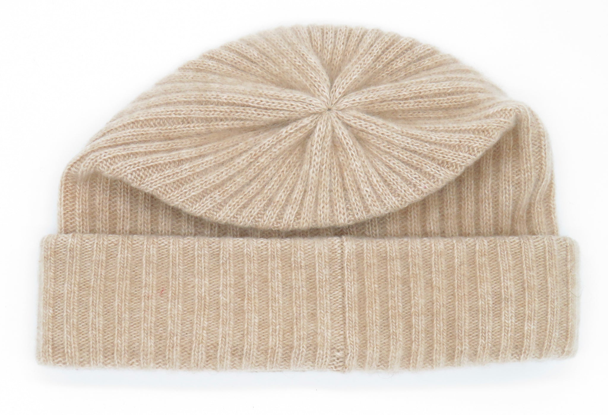 Cashmere hat with folded cuff, UNISEX