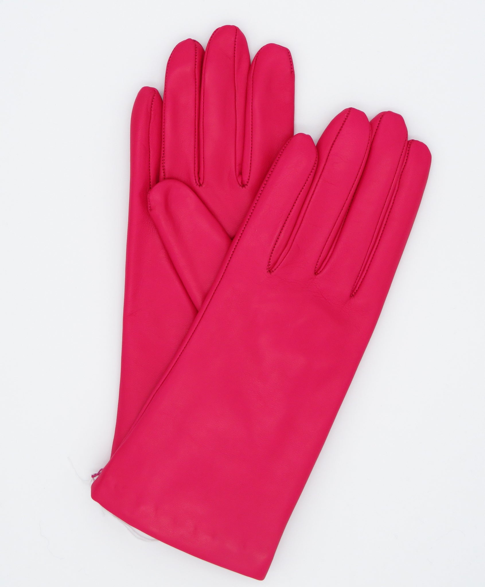 Leather Glove Cashmere Lining DEEP PINK