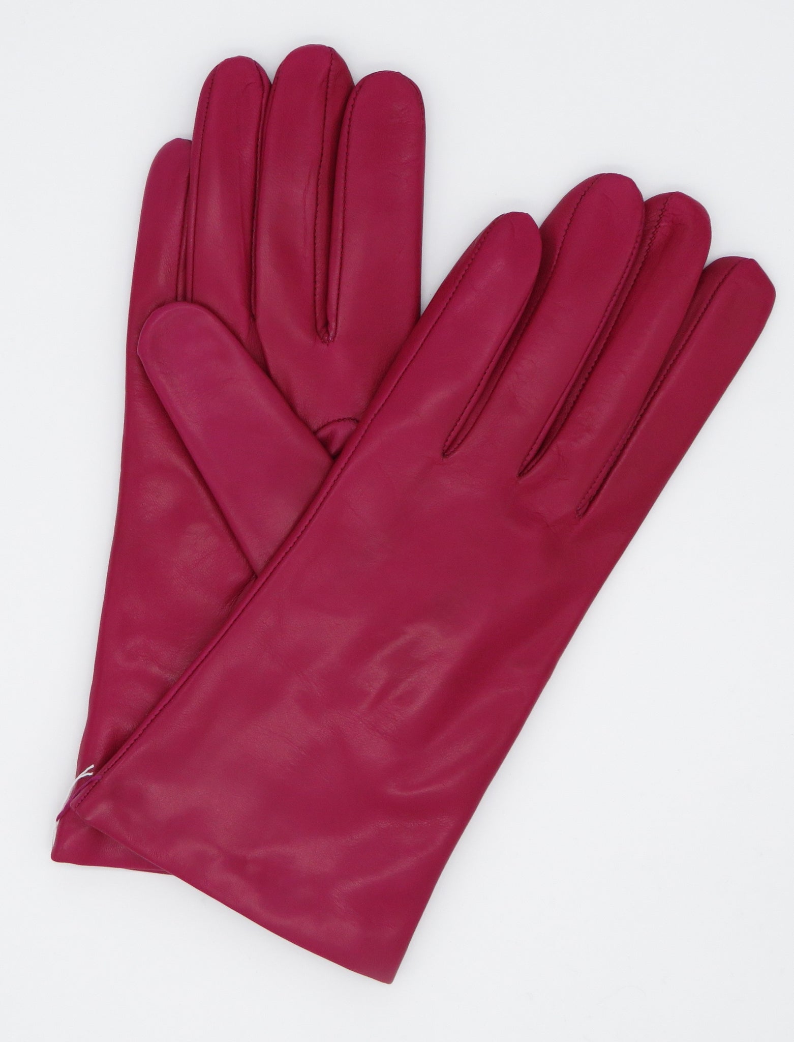 Leather Glove with Cashmere Lining RASPBERRY