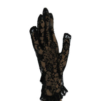 Lace Glove with Rhinestones