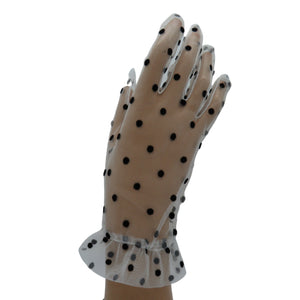 Sheer Gloves With Dots