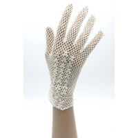 Floral Crocheted Cotton Gloves