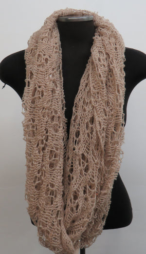 Cashmere Infinity scarf with crystals